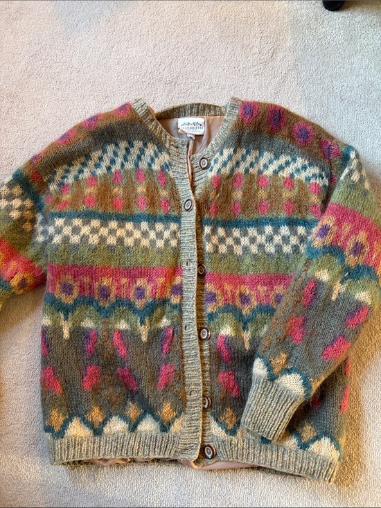 Susan Bristol Sweaters - Vintage Colorful Cardigan!
